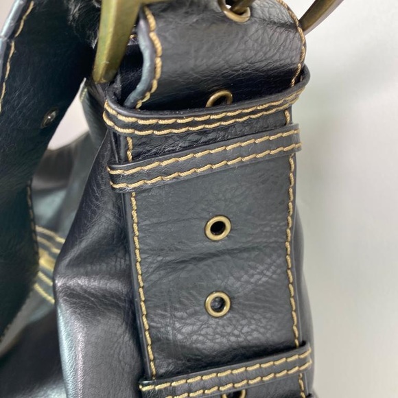 Aldo woman Black Weekend Tote Leather Bucket Style Shoulder Bag - Picture 4 of 10